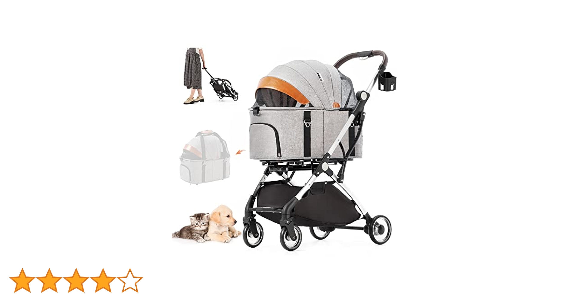 最終値下　美品　ＨＲ king ペットカート Amazon.co.jp: HRking 分離型 ペットカート 2Way 軽量